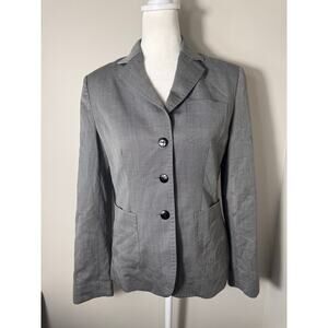 Brooks Brothers Italy Petite 2 Wool Silk Blazer Grey